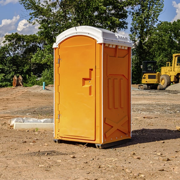 how often are the portable restrooms cleaned and serviced during a rental period in St David